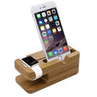 iPhone and iWatch Docking and Charging Station in Natural Wood by VistaShops Charging Hub