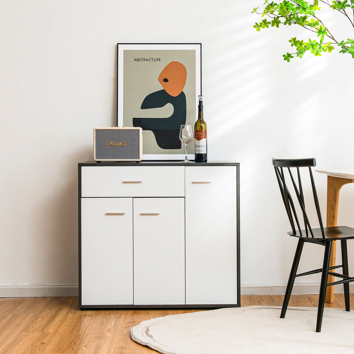 Buffet Computer Desk Buffet Sideboard Storage Cabinet with Spacious Table Top – Level Up Desks