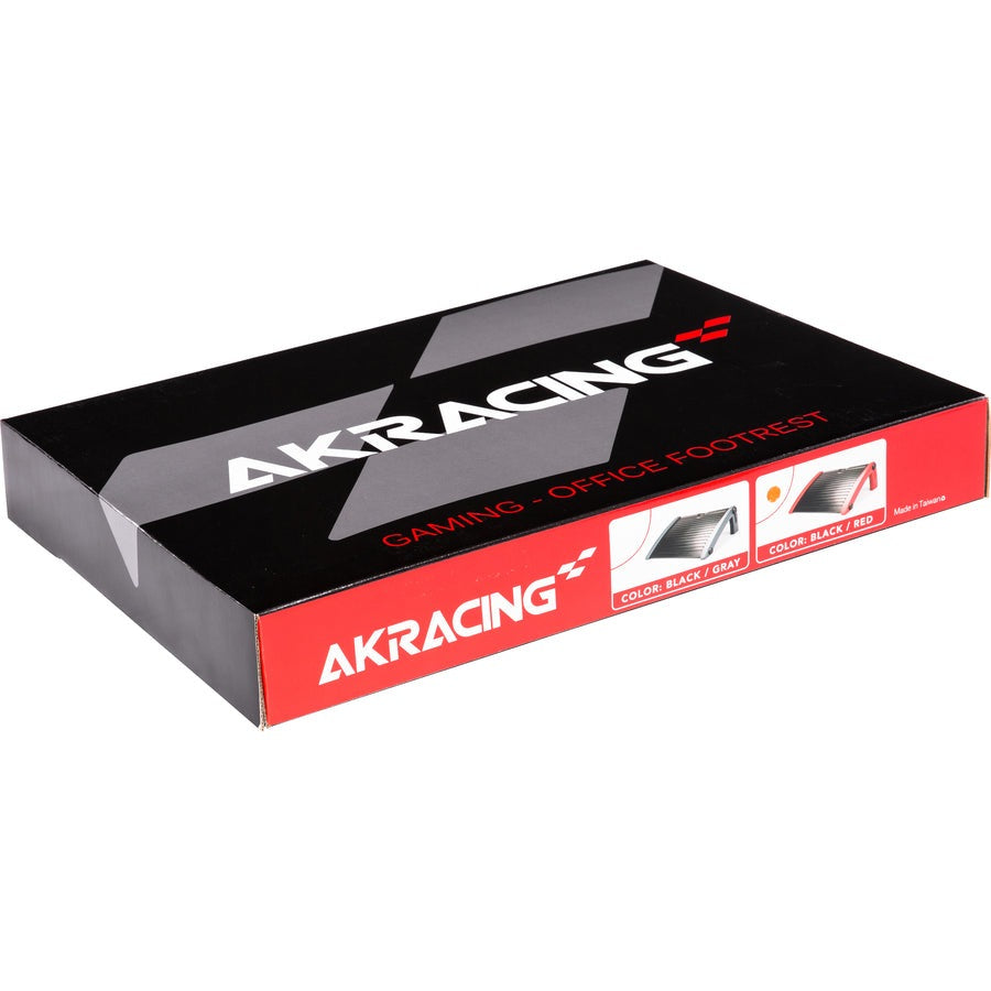 AKRacing Adjustable Angle Ergonomic Footrest Red and Grey AKRACING Foot Rest