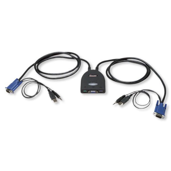 2 Port Mini USB KVM with Audio - Level Up Desks