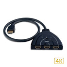 3 Port HDMI Switch Bidirectional - Level Up Desks