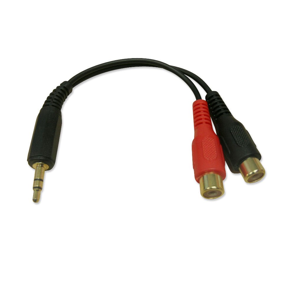 3.5mm to RCA Cable M/F - 6in - Level Up Desks