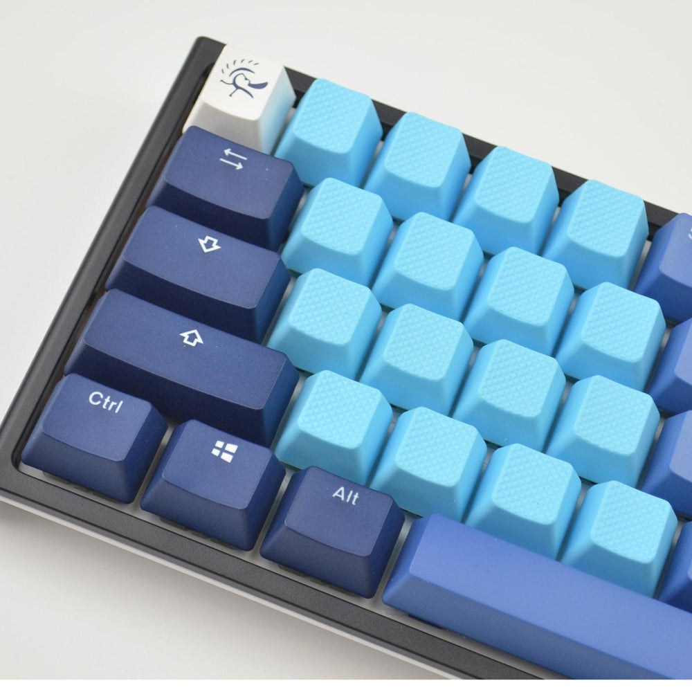 Tai-Hao Rubber Keycap Set 18 Neon Blue Tai-Hao Keycaps