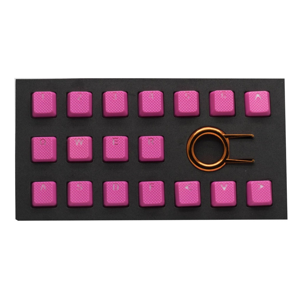 Tai-Hao Rubber Keycap Set 18 Neon Pink Tai-Hao Keycaps