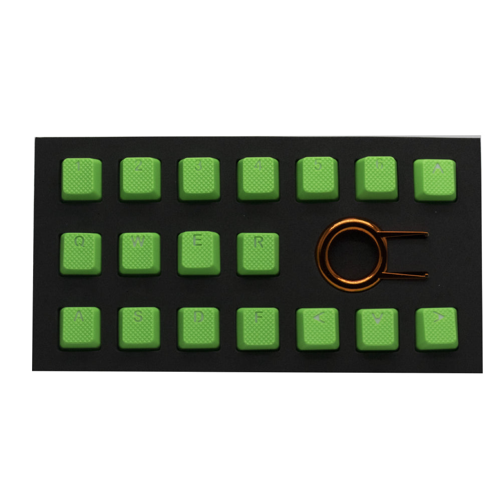 Tai-Hao Rubber Keycap Set 18 Neon Green Tai-Hao Keycaps