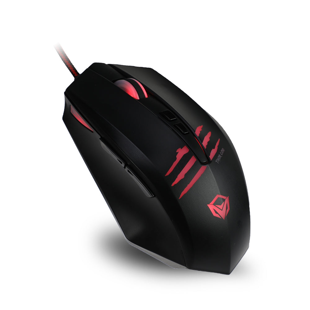 Meetion Mouse and Mousepad Combo Black Red and Backlit Meetion Mouse and Mousepad