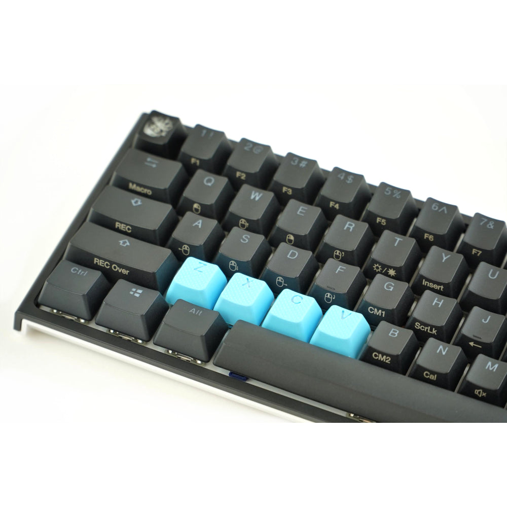 Tai-Hao Rubber Gaming keycaps ZXCV Neon Blue Tai-Hao Keycaps