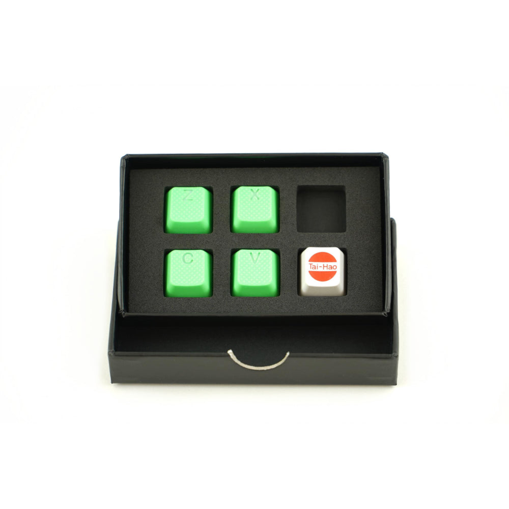 Tai-Hao Rubber Gaming Keycaps ZXCV Neon Green Tai-Hao Keycaps