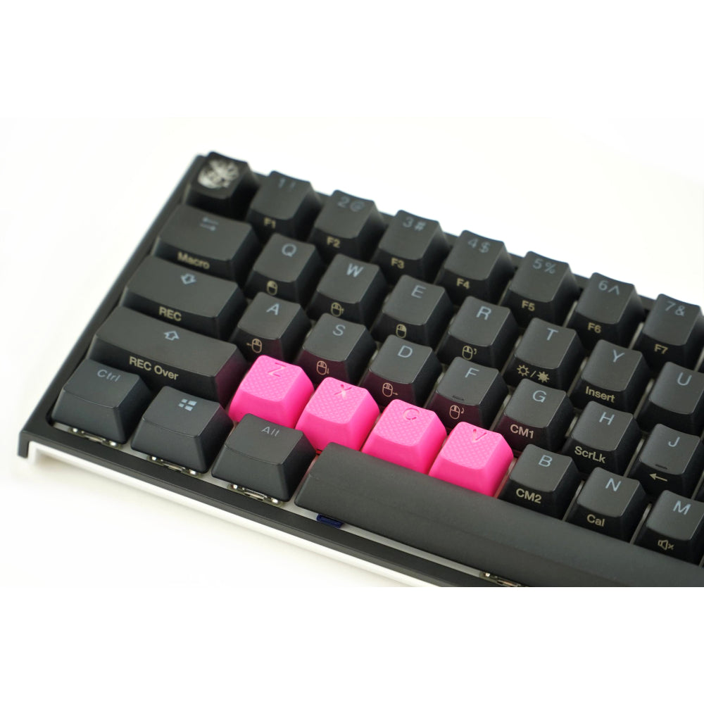Tai-Hao Rubber Gaming Keycaps ZXCV Neon Pink Tai-Hao Keycaps