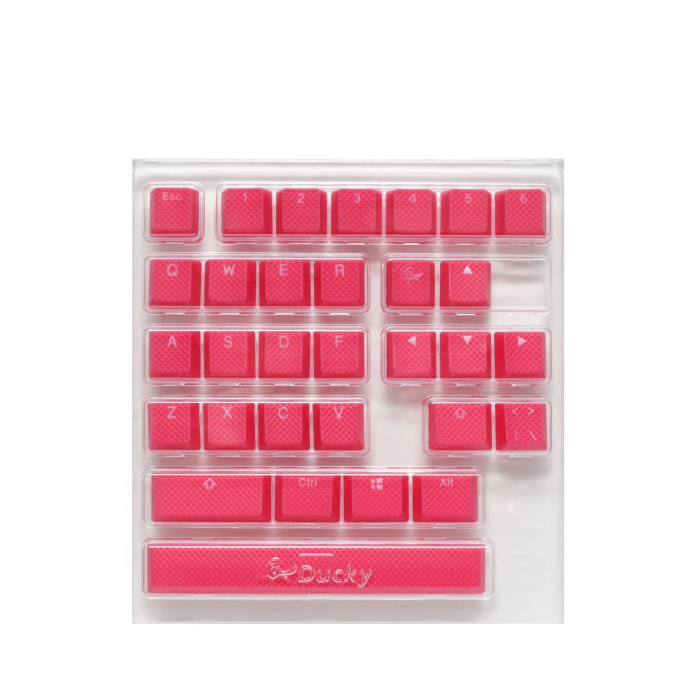 Ducky Rubber Gaming Keycap set - 31pcs Red Ducky Keyboards