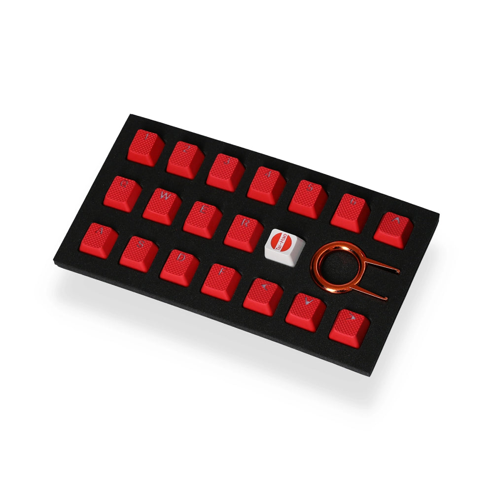 Tai-Hao Rubber Keycap set Red 18 pcs Tai-Hao Keycaps