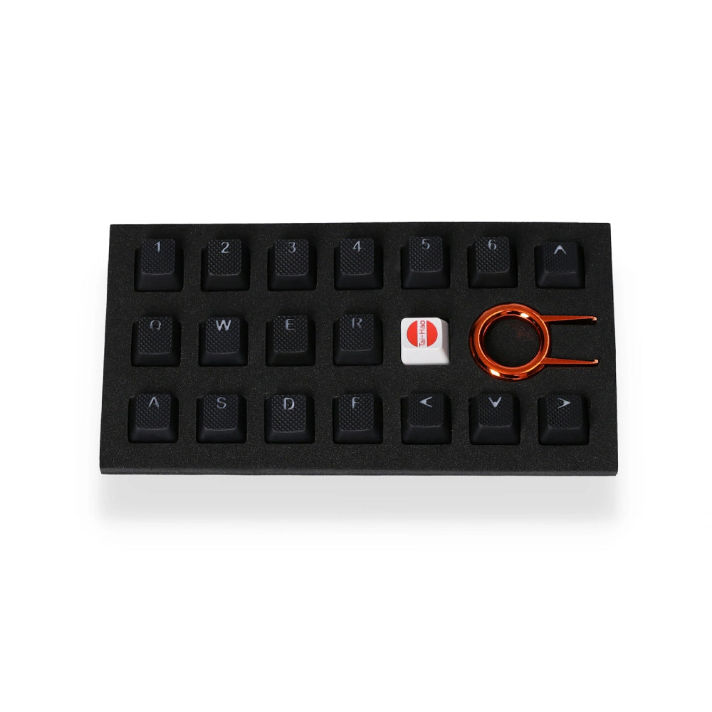 Tai-Hao Rubber Keycap set Black 18 pcs Tai-Hao Keycaps