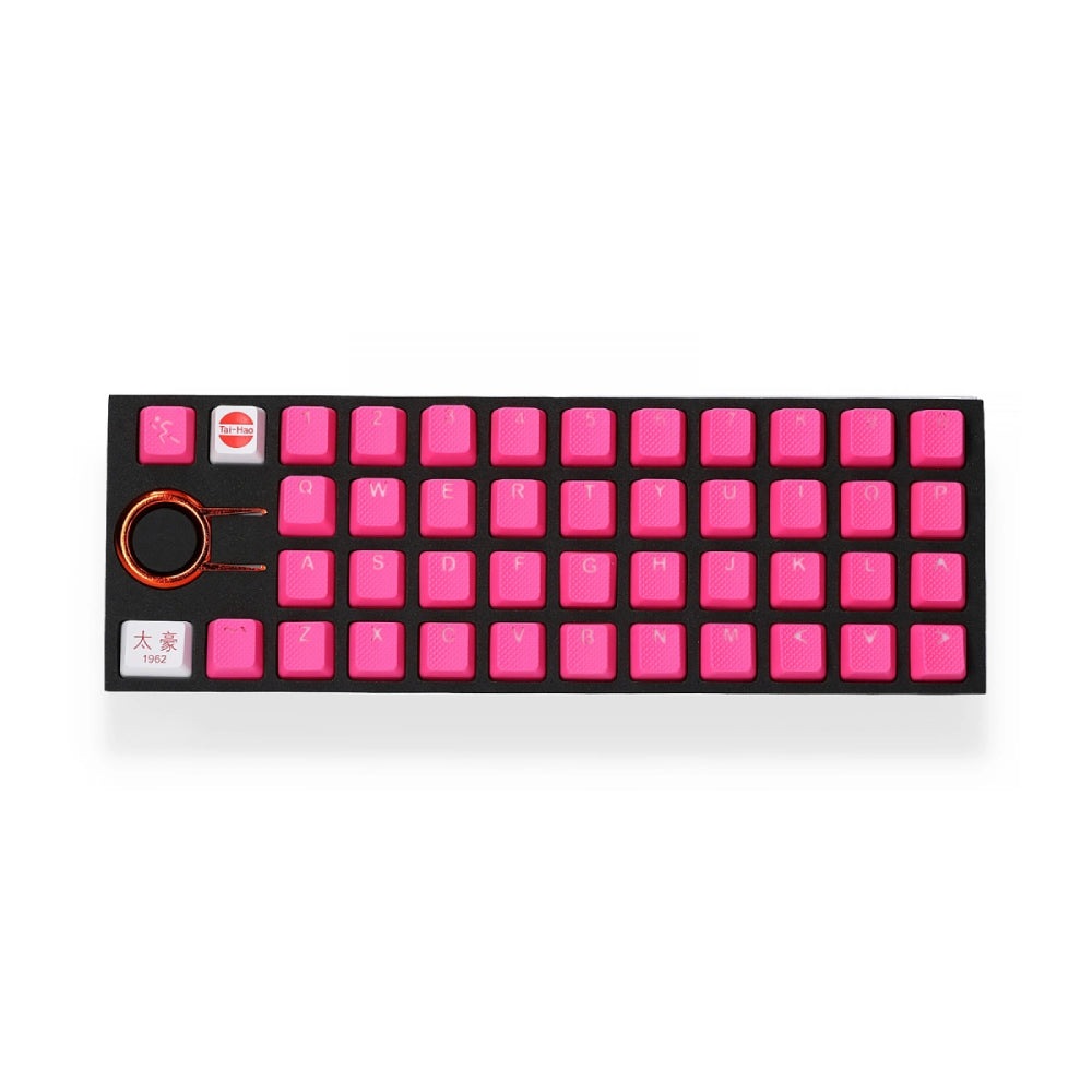 Tai-Hao Rubber Keycaps set Pink 42 pcs Tai-Hao Keycaps