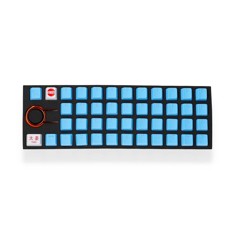 Tai-Hao Rubber Keycap set Blue 42 pcs Tai-Hao Keycaps