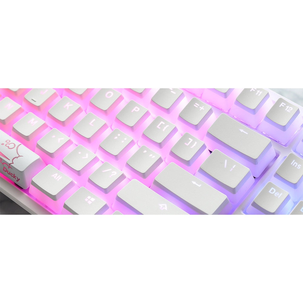 Ducky White RGB Pudding PBT Keycap Set Ducky Keyboards