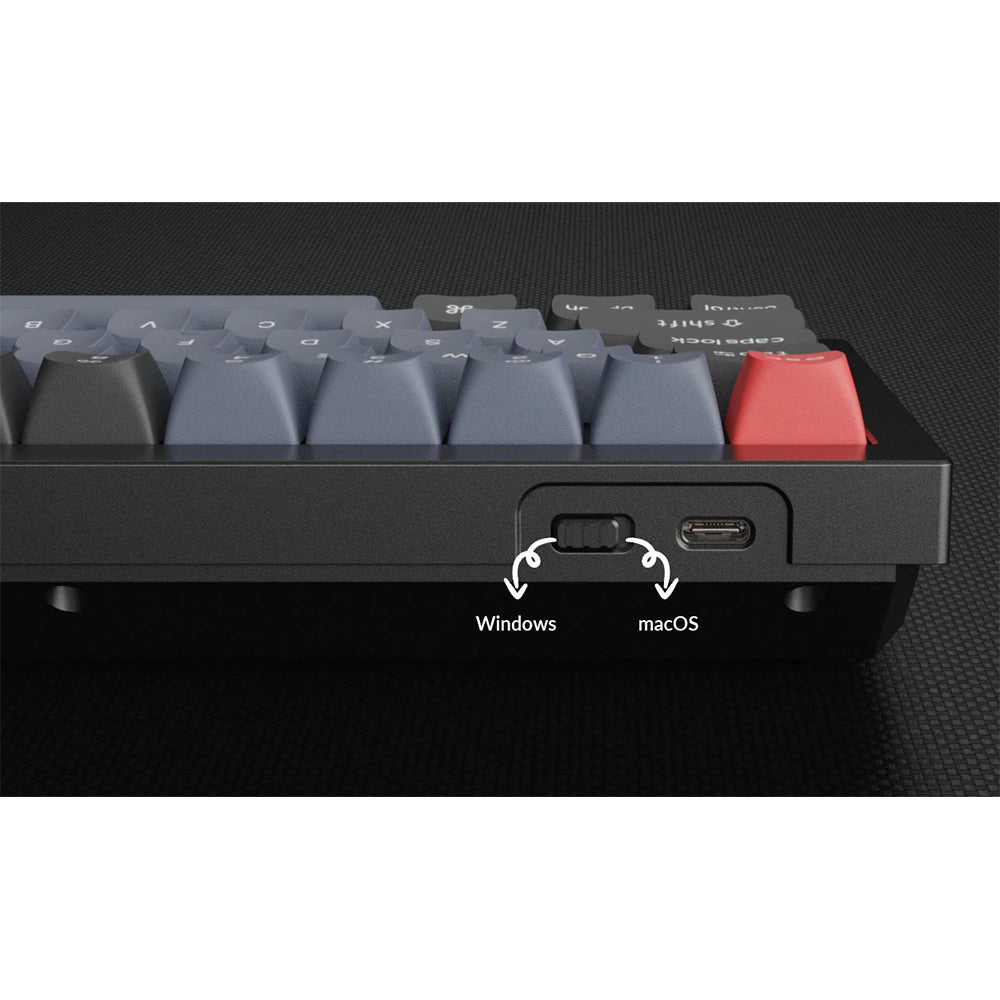 Keychron Q2 Mechanical Keyboard Hotswap Grey Gateron Pro Red Keychron Keyboard