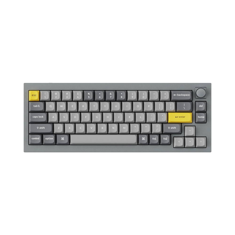 Keychron Q2 Mechanical Keyboard Hotswap Grey Gateron Pro Blue Keychron Keyboard