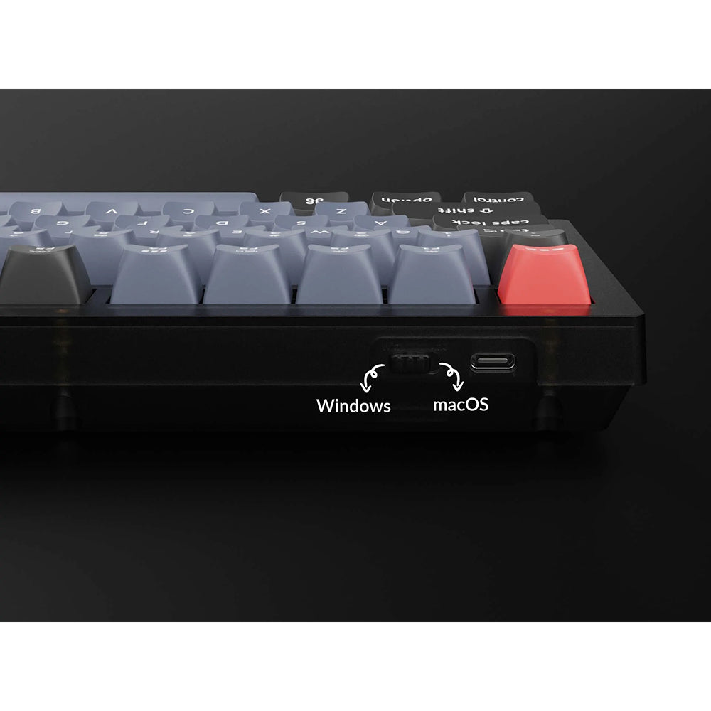 Keychron V1 Mechanical Keyboard Mechanical Keyboard Hotswap Knob Carbon Black K Pro Red Keychron Keyboard
