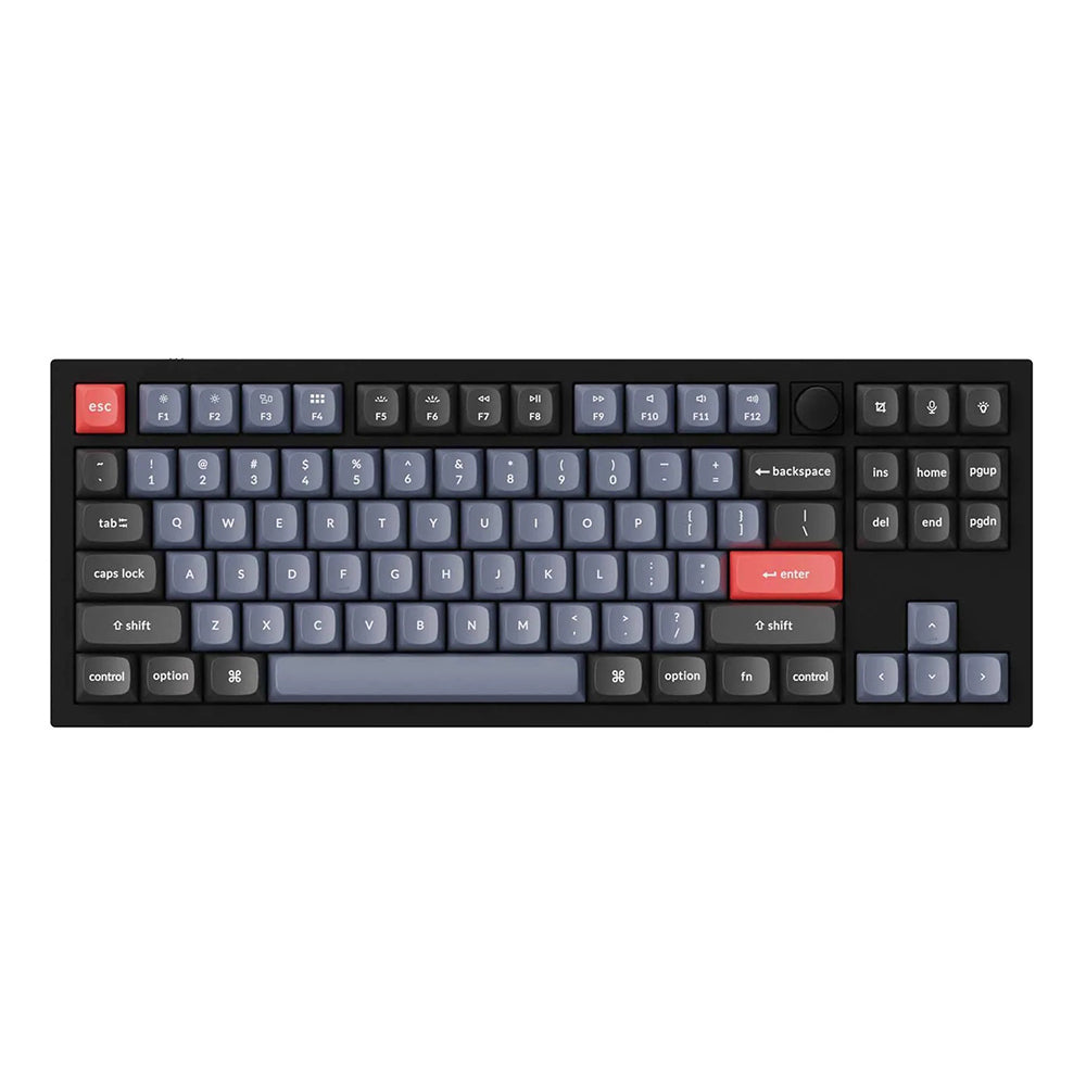 Keychron Q3 Mechanical Keyboard Mechanical Keyboard Black with Knob Gateron Pro Red Keychron Keyboard