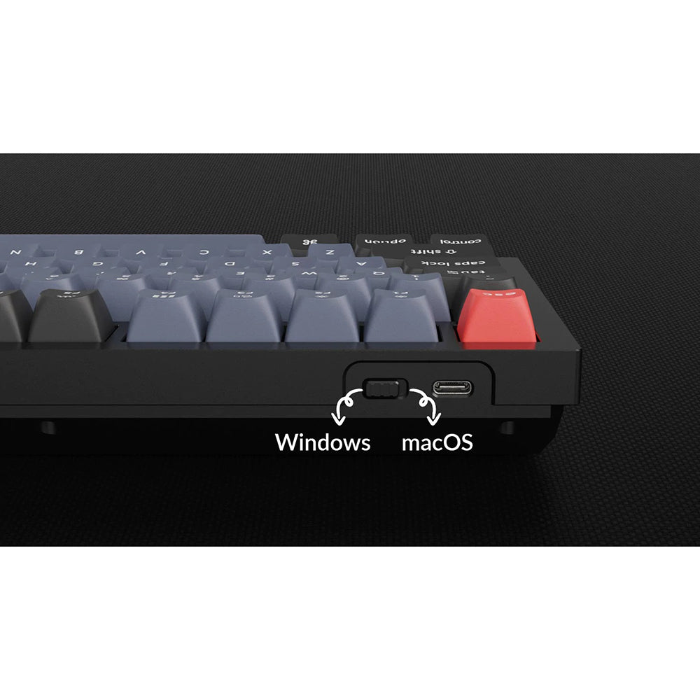Keychron Q3 Mechanical Keyboard Grey with Knob Gateron Blue Keychron Keyboard