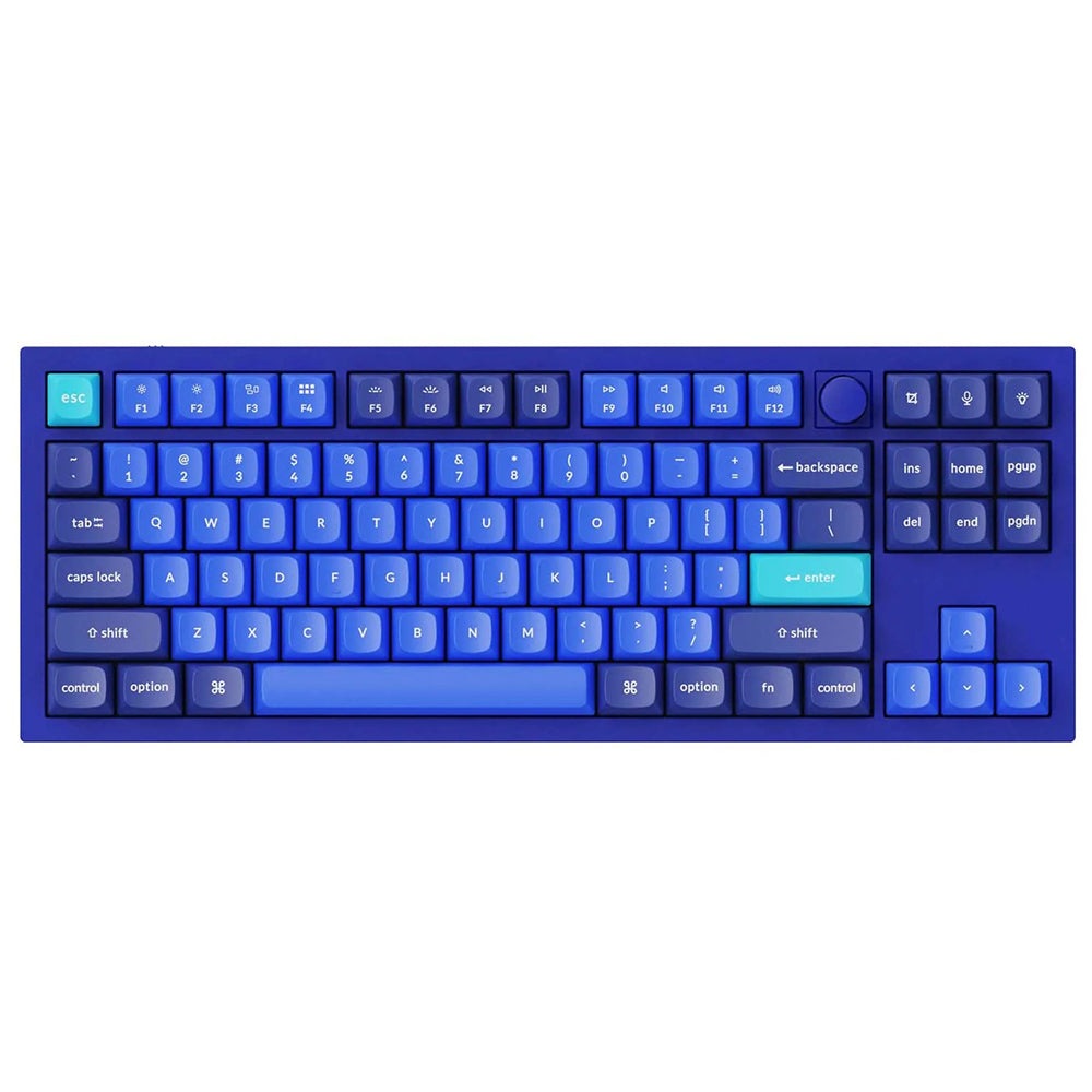 Keychron Q3 Mechanical Keyboard Blue with Knob Gateron Pro Red Keychron Keyboard