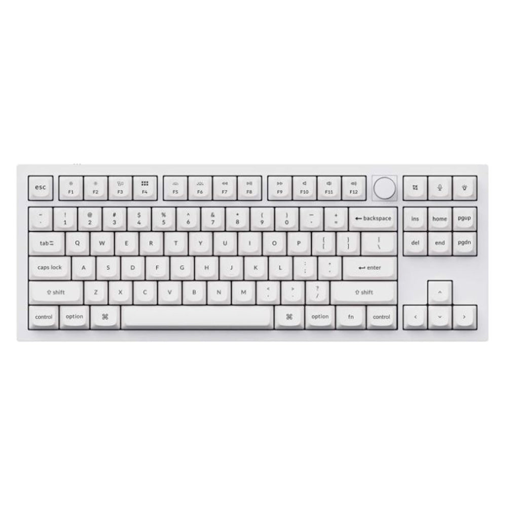 Keychron Q3 Mechanical Keyboard white with Knob Gateron Pro Red Keychron Keyboard