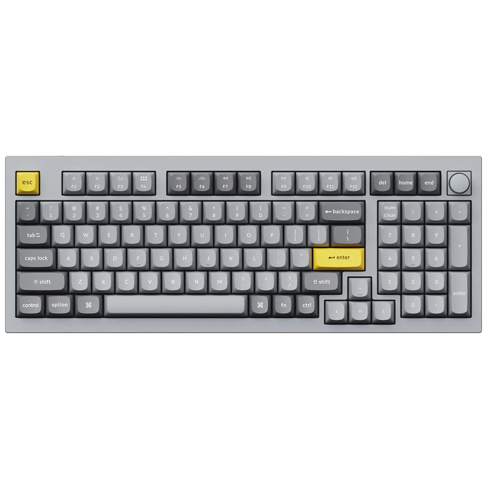 Keychron Q5 Mechanical Keyboard Grey with Knob Gateron Pro Red Keychron Keyboard