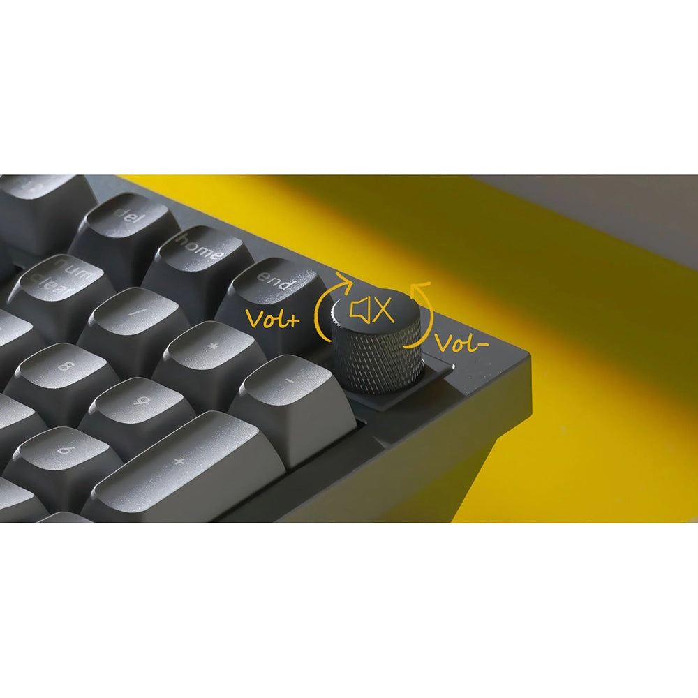 Keychron Q5 Mechanical Keyboard Grey with Knob Gateron Pro Brown Keychron Keyboard