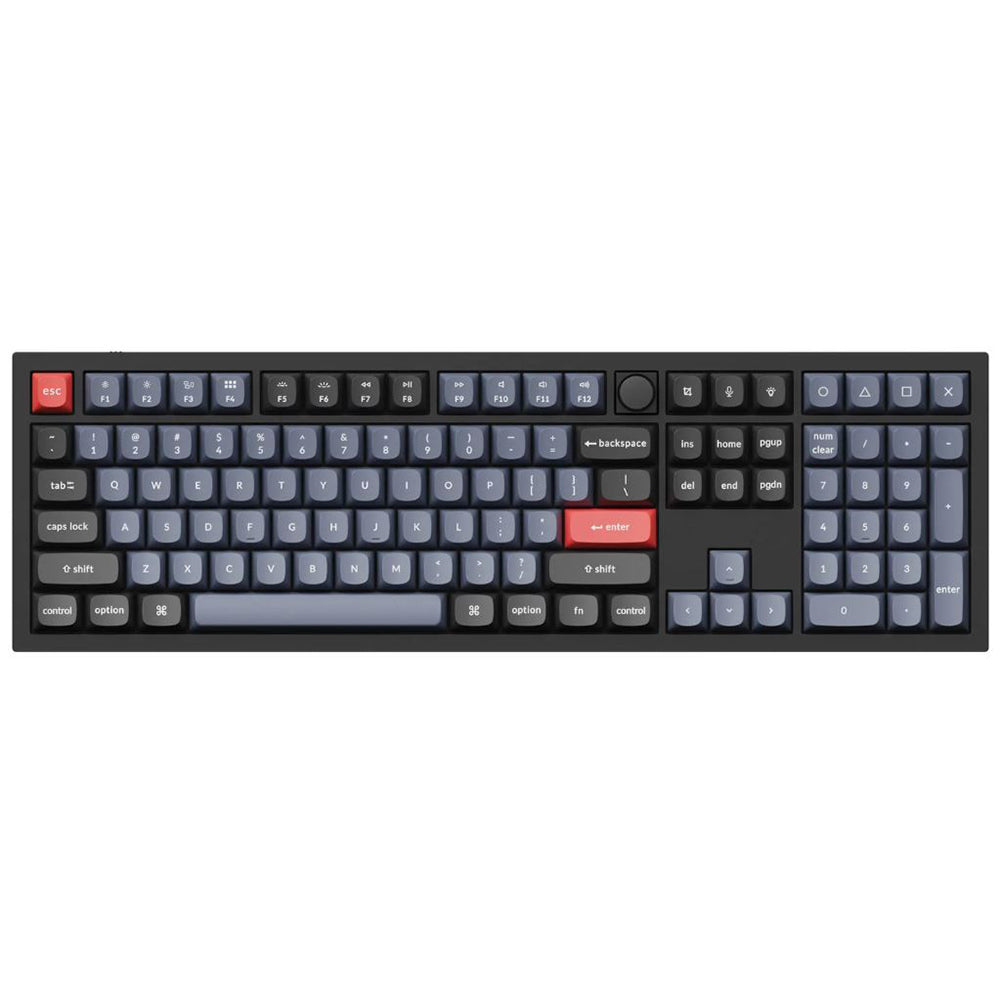 Keychron Q6 Mechanical Keyboard Black with Knob Gateron Pro Red Keychron Keyboard