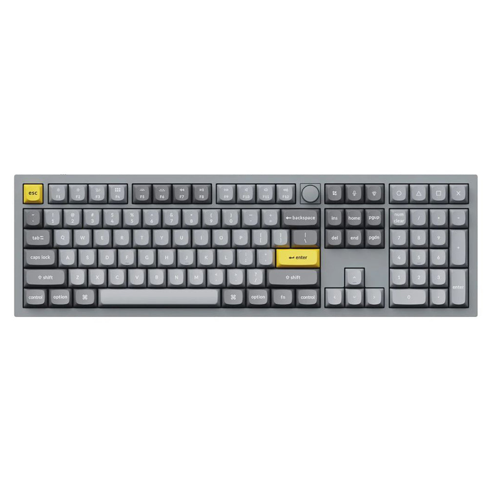 Keychron Q6 Mechanical Keyboard Grey with Knob Gateron Pro Red Keychron Keyboard