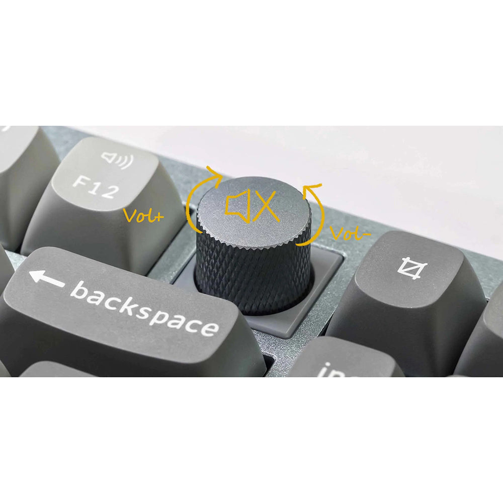 Keychron Q6 Mechanical Keyboard Grey with Knob Gateron Pro Brown Keychron Keyboard