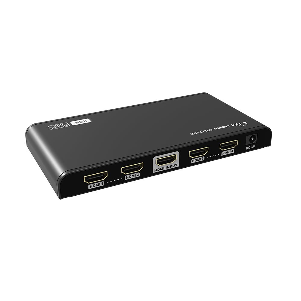 4-Way HDMI2.0 Splitter, 4K HDR - Level Up Desks