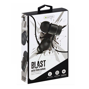 iEssentials Earbud Blast with Mic Black 3.5mm iEssentials 