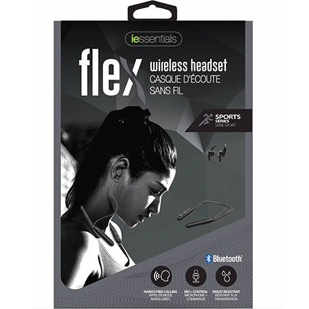 iEssentials Earbud Bluetooth Flex with Neck Band & Mic Gray iEssentials 