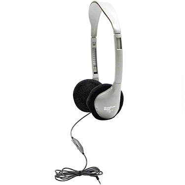 HamiltonBuhl Headphones On-Ear with vol Control Dura-Cord Silver 3.5mm HamiltonBuhl 