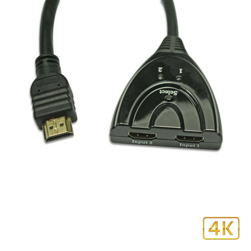 4K 3D 2Port HDMI Switch cable w/1 output - Level Up Desks