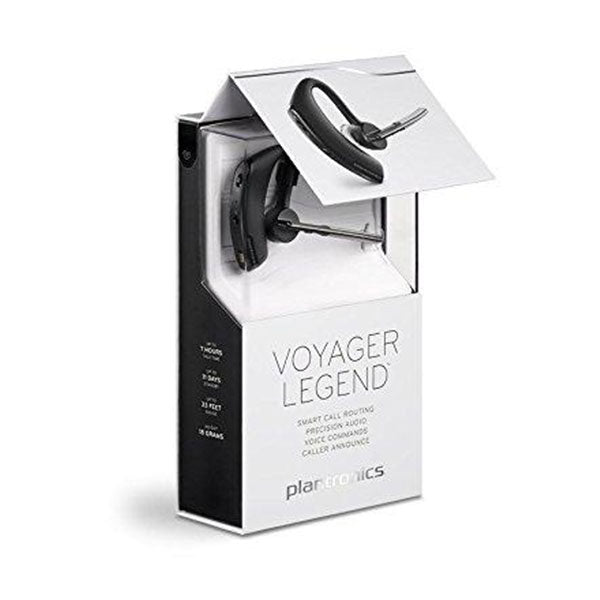 Plantronics Bluetooth Headset Voyager Legend with Boom Triple Mic Smart Sensor Technology Noise Cancelling - Black Plantronic 