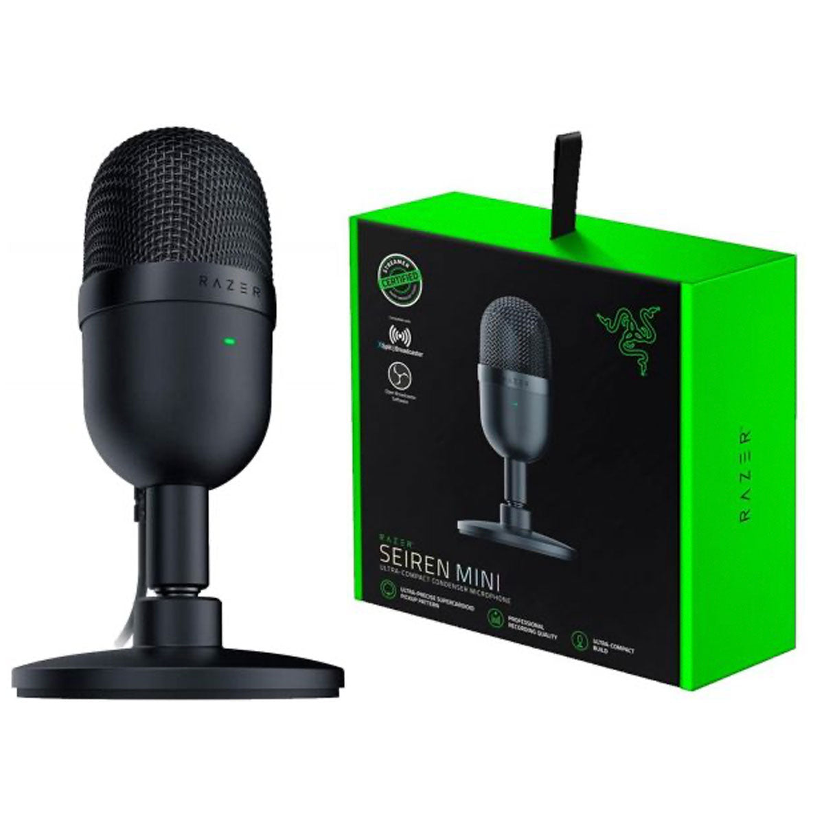 Razer Gaming Microphone USB Seiren Mini Ultra-Super Cardioid Condenser Black Razer 