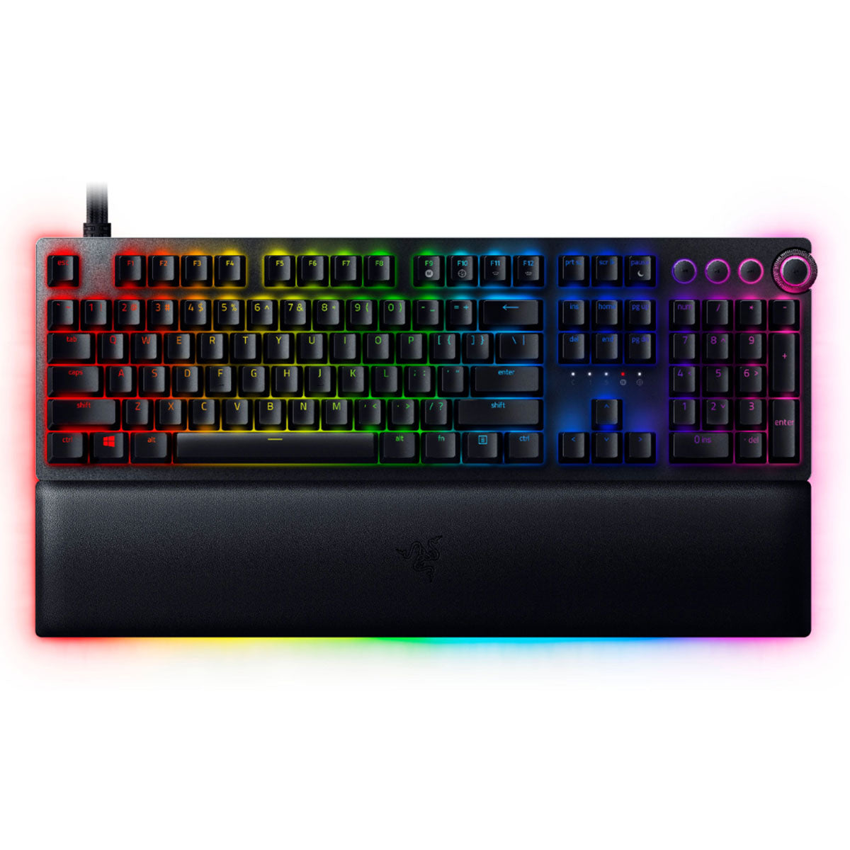 Razer Gaming Keyboard Wired Huntsman V2 Analog Optical Switch with Wrist Rest Chroma USB 3.0 Pass Through Razer 