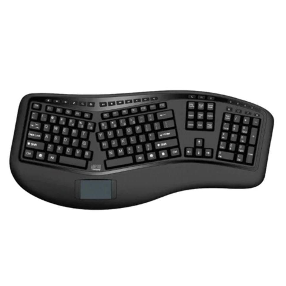 Adesso Keyboard Wired Antimicrobial Silicon with Touchpad - Water & Dust Proof - Illuminated Keyboard - Black Adesso 