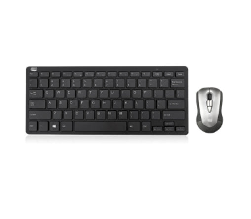 Adesso Keyboard & Air Mouse Combo 2.4Ghz USB Dongle Compact Scissor Switch 78 Key Keyboard PC/Mac- Black/Silver Adesso 