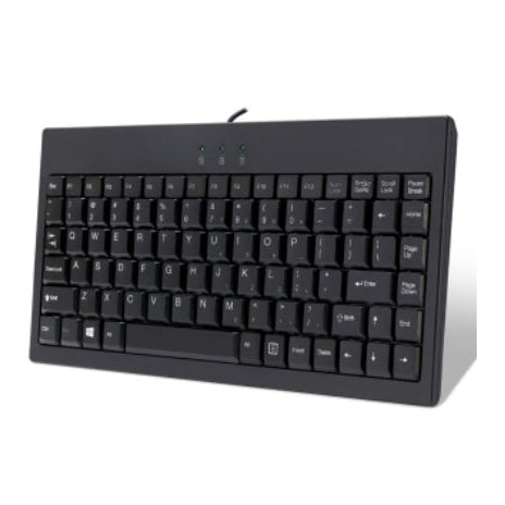 Adesso Keyboard Wired Mini Less than 12in Wide with PS/2 Adapter PC/Mac - Black Adesso 