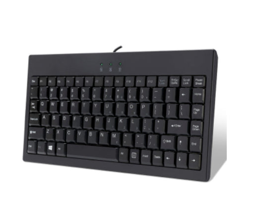 Adesso Keyboard Wired Mini Less than 12in Wide with PS/2 Adapter PC/Mac - Black Adesso 