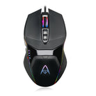 Adesso Gaming Mouse Wired X5 6 Button Illuminated Multi-Coloured lights up to 6400dpi Ambodextrous PC/Mac - Black Adesso 