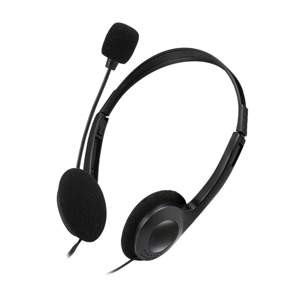 Adesso Headset Stereo with Boom Mic Dual 3.5mm with Inline Volume Control - Black Adesso 