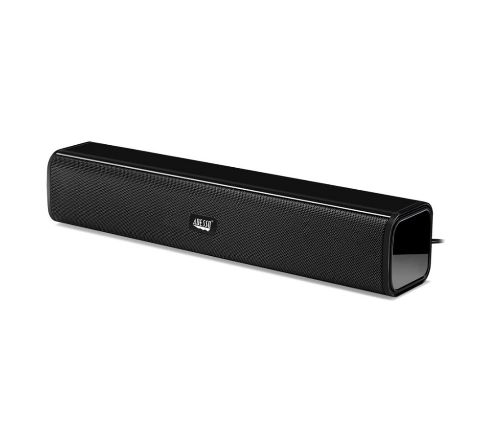 Adesso Speaker Soundbar 5W x 2 USB Stereo Sound Chip - Black Adesso 