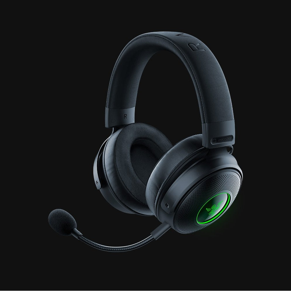 Razer Gaming Headset Wireless Kraken V3 Pro with Boom Mic Detachable Haptic Technology THX Spatial Audio Chroma RGB - Black Razer 