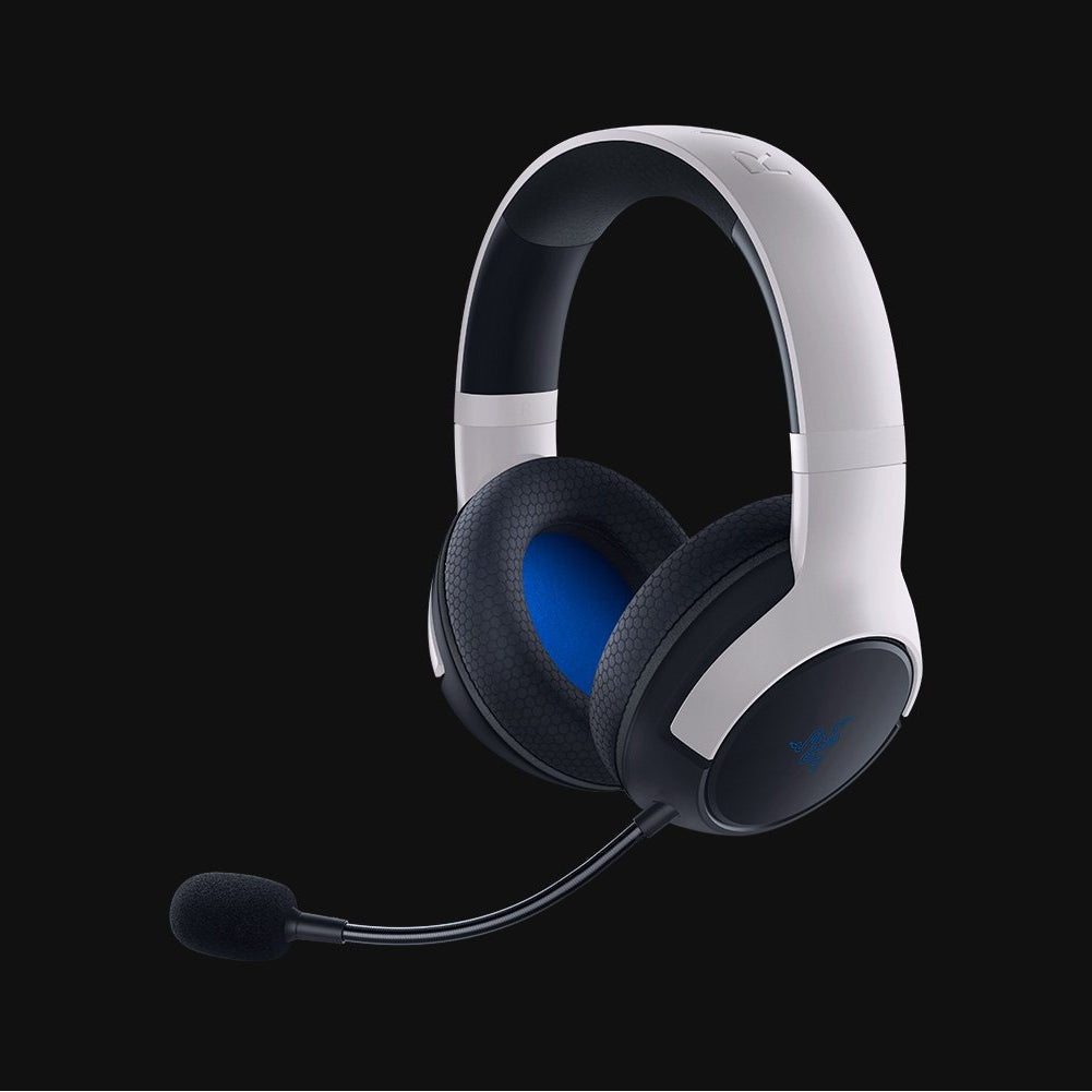 Razer Playstation 5/4 Gaming Headset Wireless Kaira with Boom Mic HyperClear USB-C or Bluetooth - White Razer 