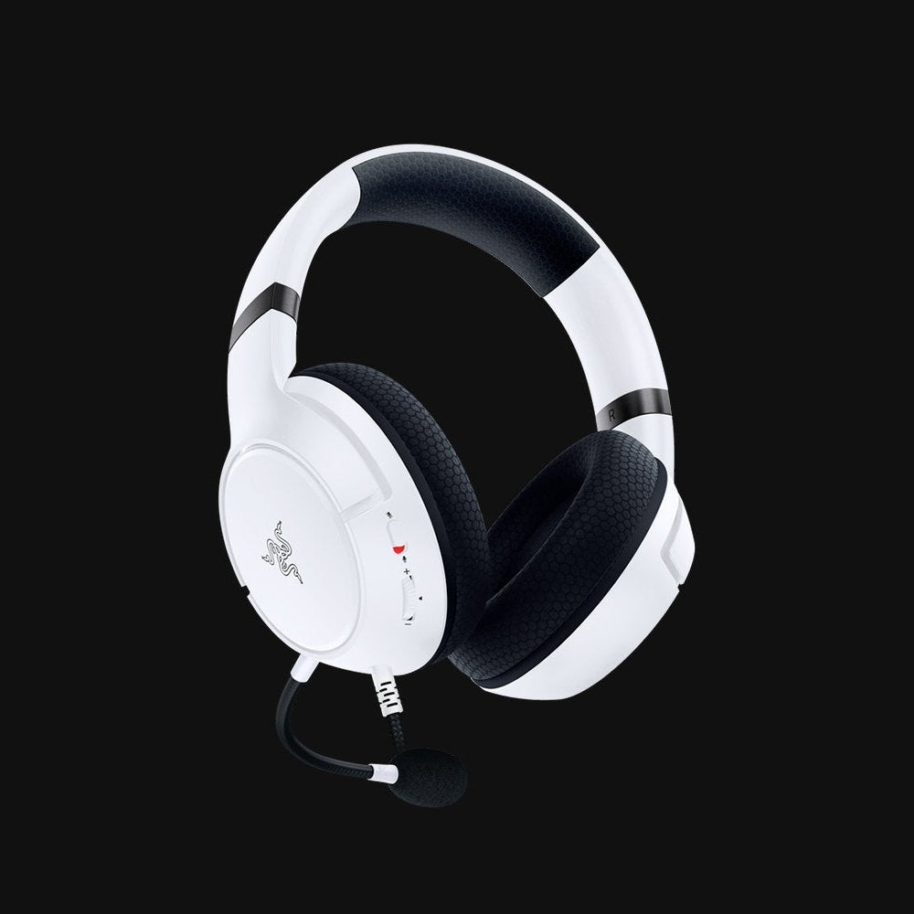 Razer Xbox Gaming Headset Wired Kaira X 3.5mm with Boom Mic Memory Foam Ear Cushions - White Razer 