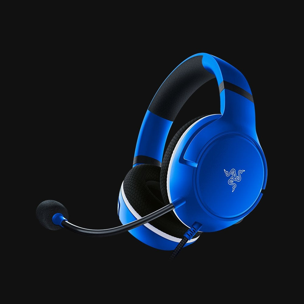 Razer Xbox Gaming Headset Wired Kaira X 3.5mm with Boom Mic Memory Foam Ear Cushions - Shock Blue Razer 